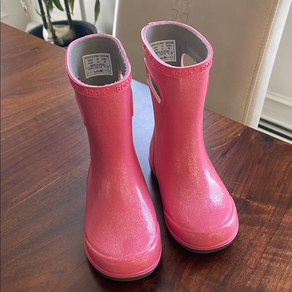 Bogs Shimmering Pink Kids' Boots size 10